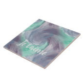 Krawatte-Farbton Lila grünes, farbiges Wasser in L Fliese (Seite)