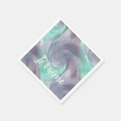 Krawatte-Farbton Lila grünes, farbiges Wasser in L Serviette (Ecke)