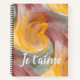 Krawatte-Farbton Orange Grüne Farbe Wasser Farbe i Notizblock