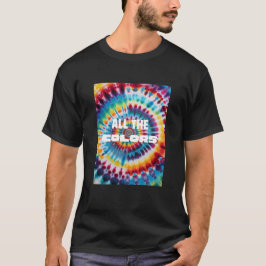 Krawatte-Färbung Fett Retro-Regenbogenfarben T-Shirt