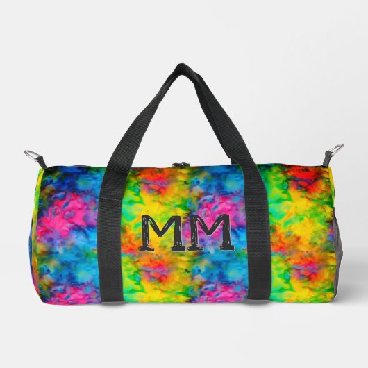 [Krawatte-Färbung] Fraktal-Zeichen-Monogramm Duffle Bag (Vorderseite)