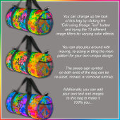 [Krawatte-Färbung] Fraktal-Zeichen-Monogramm Duffle Bag