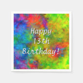 [Krawatte-Färbung] Psychedelisches Rainbow-Farbpap Serviette (Vorderseite)