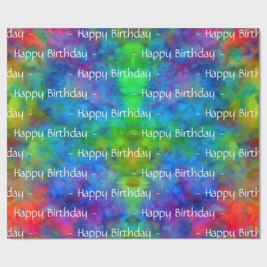 [Krawatte-Färbung] Rainbow-Farbpapier Geschenkpapier (Flach)