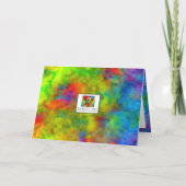 [Krawatte-Färbung] Regenbogenfarben Schmetterling Karte (Rückseite)