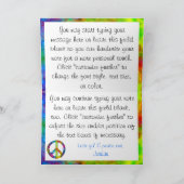 [Krawatte-Färbung] Regenbogenfarben - Symbol für d Karte (Innenseite)