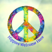 [Krawatte-Färbung] Symbol für das Zeichen des Frie Fensteraufkleber (Blatt 3)