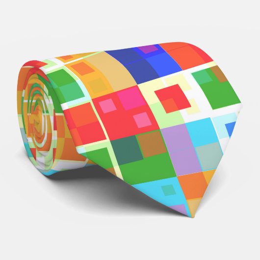 Krawatte für abstrakte Quadrate (Gerollt)