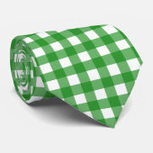 Krawatte für den grünen und weißen Gingham Karo (Gerollt)