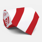 Krawatte für den weißen und grauen dünnen Streifen (Gerollt)