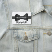 Krawatte für die Hochzeitsnahrung in Schwarz und W Namensschild (Beispiel)