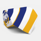 Krawatte für die Regimentalstreifen in Weiß und Bl (Gerollt)