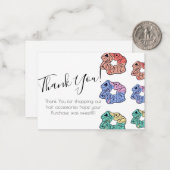 Krawatte für farbige Haare Mitteilungskarte (Vorderseite/Rückseite Beispiel)