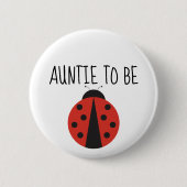 Krawatte für Ladybug Babydusche Button (Vorderseite)