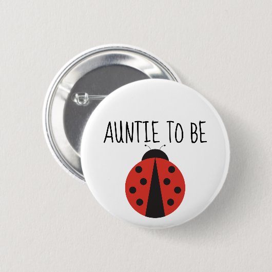 Krawatte für Ladybug Babydusche Button (Vorne & Hinten)