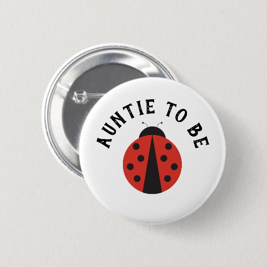 Krawatte für Ladybug Babydusche Button (Vorne & Hinten)