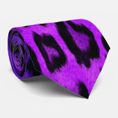 Krawatte für lila Leopard-Printwerbung (Gerollt)