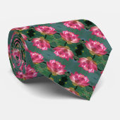 Krawatte für Männer Rosa Lotus Sm Print (Gerollt)
