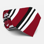 Krawatte für Männer rot/weiß/schwarz (Gerollt)