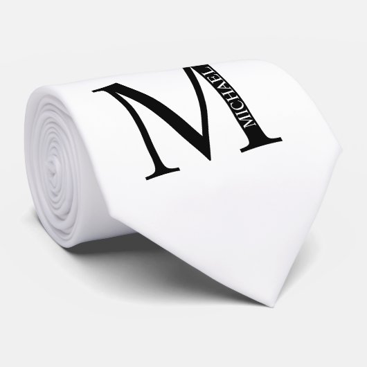 Krawatte für personalisierte Monogramm und Name (Gerollt)