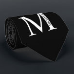 Krawatte für personalisierte Monogramm und Name<br><div class="desc">Personalisiert Monogram und Name Gift bieten personalisierte Monogramm und Namen im klassischen Serif-Schriftart-Stil. Perfekt als väterliche Tagesgeschenke für Papa,  Geschenke für Trauzeuge und für alle besondere Anlass.</div>