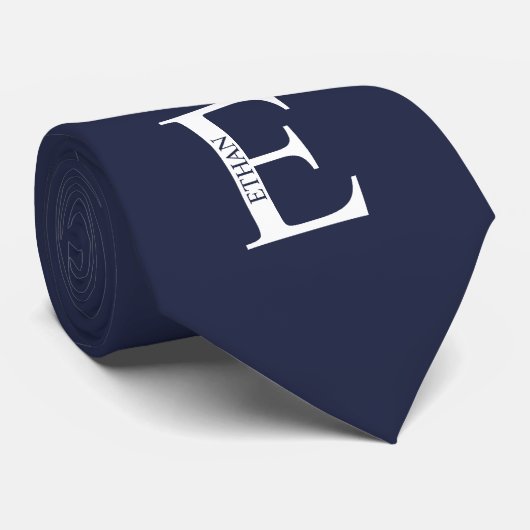 Krawatte für personalisierte Monogramm und Name (Gerollt)