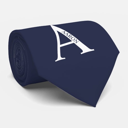 Krawatte für personalisierte Monogramm und Name (Gerollt)