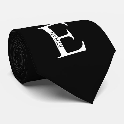 Krawatte für personalisierte Monogramm und Name (Gerollt)