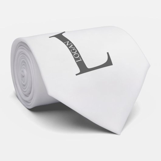 Krawatte für personalisierte Monogramm und Name (Gerollt)