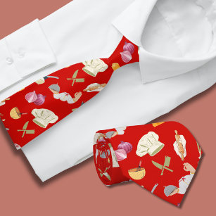Krawatte für Red Koch Theme Pattern
