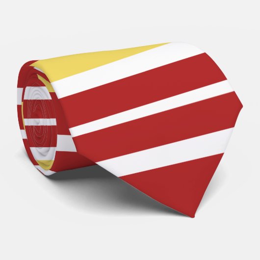 Krawatte für Rot, Gold, Retro (Gerollt)