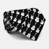 Krawatte für Schwarz-Weiß-Gitarren (Gerollt)