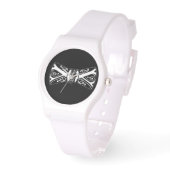 Krawatte für Schwarzweiß Armbanduhr (Winkel)