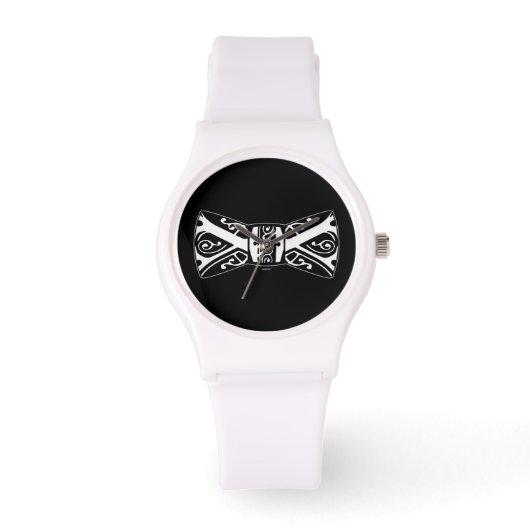 Krawatte für Schwarzweiß Armbanduhr (Vorderseite)