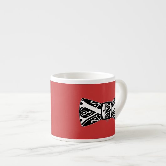 Krawatte für Schwarzweiß Espressotasse (Vorderseite Rechts)