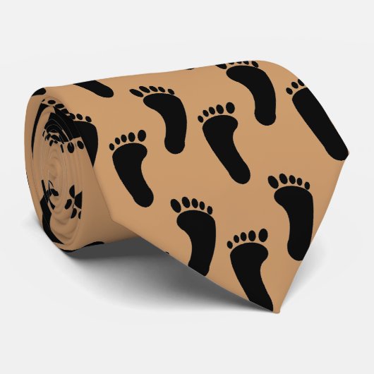 Krawatte - Fußabdrücke (Gerollt)