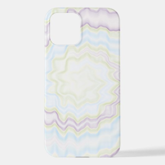 Krawatte gefärbt groovy funky Retro Swirbelfarben iPhone Hülle (Rückseite)