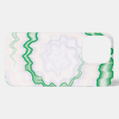 Krawatte gefärbt groovy funky Retro Swirl grün wei iPhone Hülle (Rückseite (Horizontal))