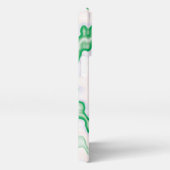 Krawatte gefärbt groovy funky Retro Swirl grün wei iPhone Hülle (Rechte Seite)