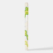 Krawatte gefärbt groovy funky Retro Swirl grün wei iPhone Hülle (Rechte Seite)