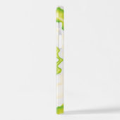 Krawatte gefärbt groovy funky Retro Swirl grün wei iPhone Hülle (Linke Seite)