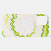 Krawatte gefärbt groovy funky Retro Swirl grün wei iPhone Hülle (Rückseite (Horizontal))