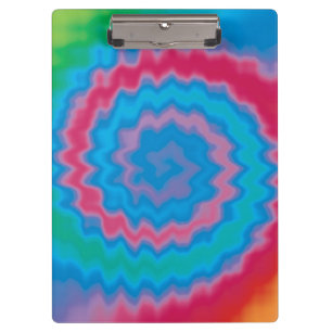 Krawatte gefärbt groovy funky Retro-Swirl-Muster Klemmbrett