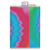 Krawatte gefärbt groovy funky Retrowirl cool Flachmann (Rückseite)