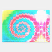 Krawatte gefärbt groovy funky Retrowirl cool Geschenkpapier Set (Vorderseite 2)