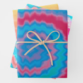 Krawatte gefärbt groovy funky Retrowirl cool Geschenkpapier Set (Beispiel)