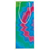 Krawatte gefärbt groovy funky Retrowirl cool Geschenktüte Für Weinflaschen (Rückseite)