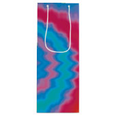 Krawatte gefärbt groovy funky Retrowirl cool Geschenktüte Für Weinflaschen (Vorderseite)