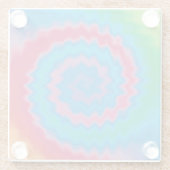 Krawatte gefärbt groovy funky Retrowirl cool Glasuntersetzer (Rückseite)