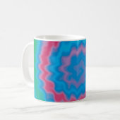 Krawatte gefärbt groovy funky Retrowirl cool Kaffeetasse (Vorderseite Links)